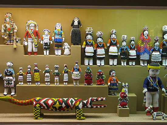 Beaded dolls at the Museum of International Folk Art
