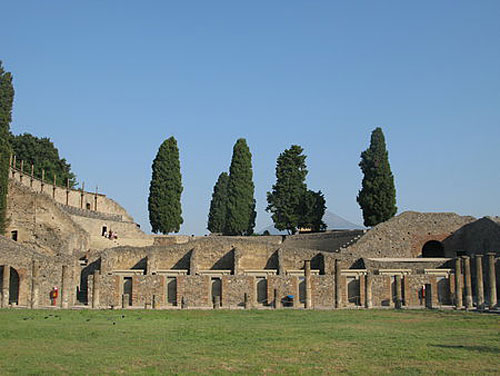 The ruins at Pompeii