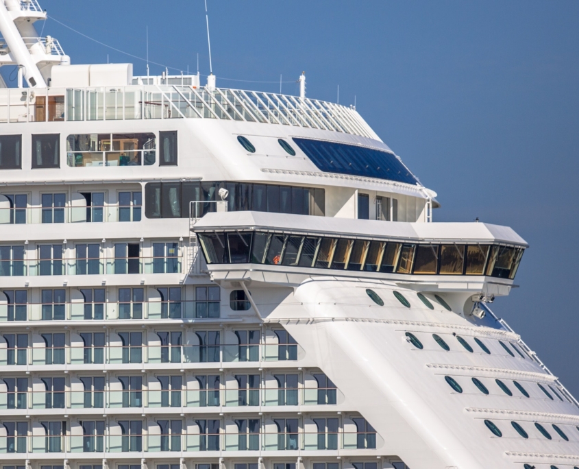 Detail of cruise ship