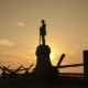 Silhouette of Civil War Soldier on Bloody Lane at Antietam National Battlefield