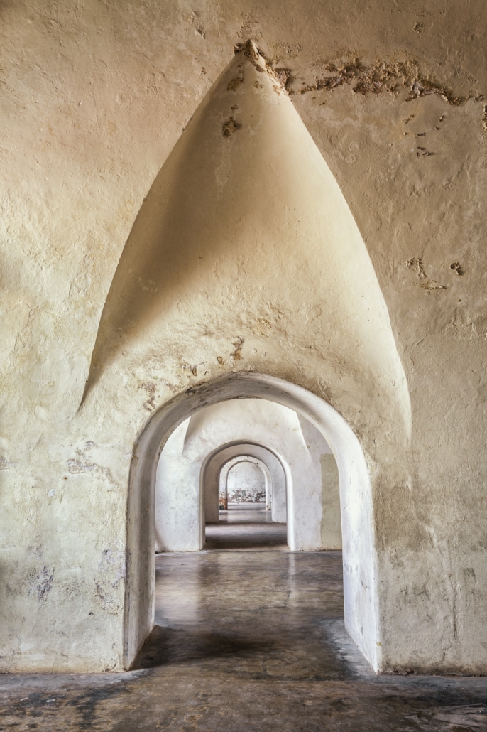53934,Stone archways in castle, Castillo San Cristobal, San Juan, Puerto Rico